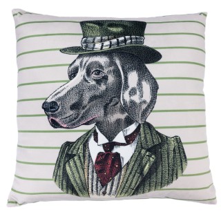 Smartpet Kissen "Funny Dogs" - beige-grün: L 40 x B 40 cm