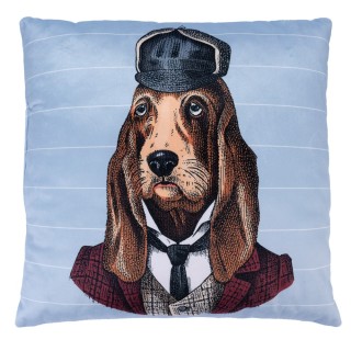 Smartpet Kissen "Funny Dogs" - blau: L 40 x B 40 cm