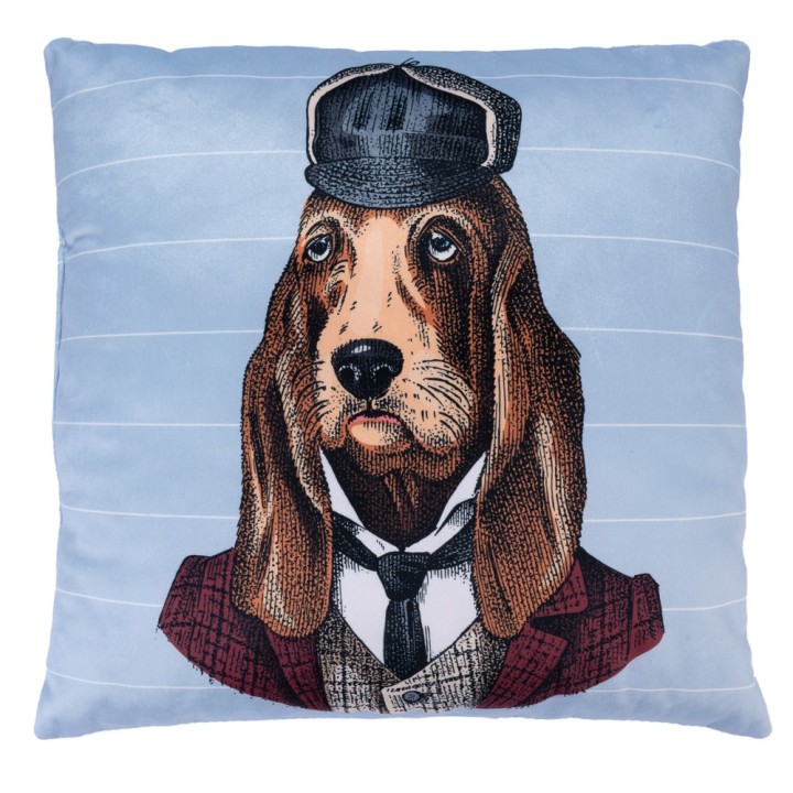 Smartpet Kissen "Funny Dogs" - blau: L 40 x B 40 cm