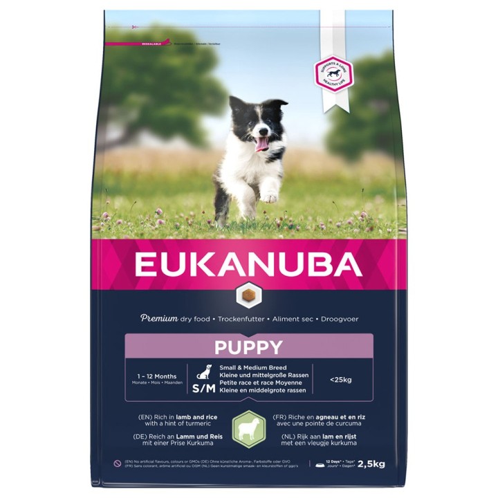 Eukanuba Puppy Small & Medium Breed Lamm & Reis - 2,5 kg