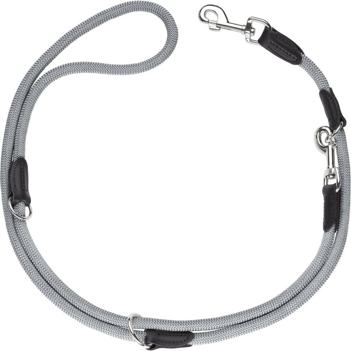 Hunter Verstellbare Führleine Eiby Freestyle, grau - 10/200