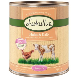 Lukullus Naturkost Junior 6 x 800 g Huhn & Kalb