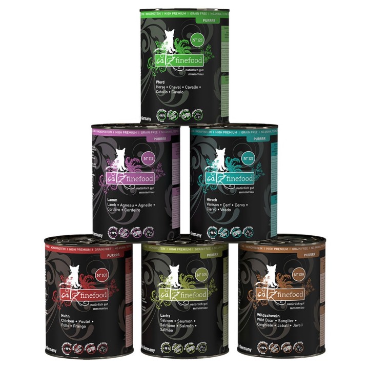 catz finefood Purrrr Dose 6 x 400 g - Mixpaket 2 (6 Sorten)