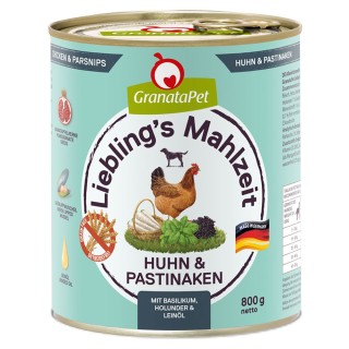 GranataPet Liebling's Mahlzeit 6 x 800 g - Huhn mit Pastinaken