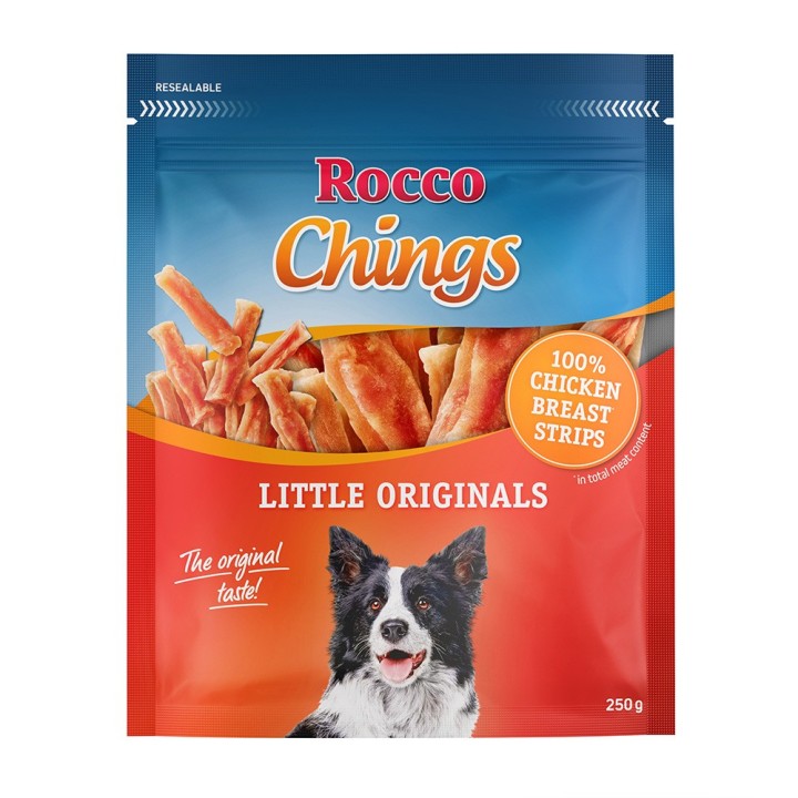Rocco Chings Little Originals 250 g  - in kurzen Streifen  - Hühnerbrust in kurzen Streifen 4 x 250 g