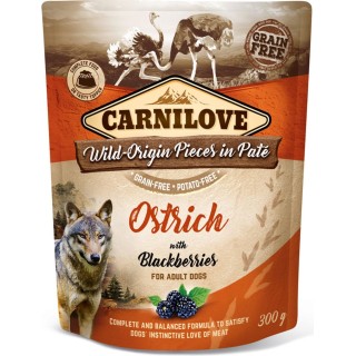 Carnilove Wild-Origin Pieces in Paté Ostrich - Adult - 300 g