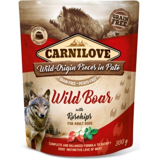 Carnilove Wild-Origin Pieces in Paté Wild Boar - Adult - 300 g