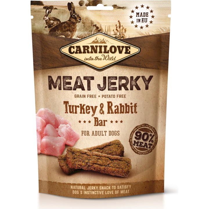 Carnilove Meat Jerky Turkey & Rabbit Bar - Adult - 100 g