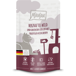 Mjamjam Wild, Kaninchen und Heidelbeere Portionsbeutel - 125 g