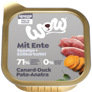 WOW SENIOR mit Ente, Seealge + Süßkartoffel - 150 g