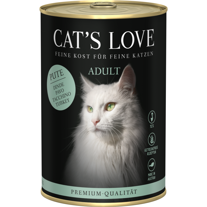 CAT's LOVE Katzen Nassfutter ADULT PUTE PUR - 400 g