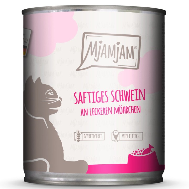 MjAMjAM 6 x 800 g  - saftiges Schwein an leckeren Möhrchen