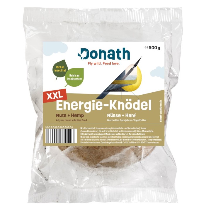 Donath Energie-Knödel XXL ohne Netz 500 g - Nüsse & Hanf