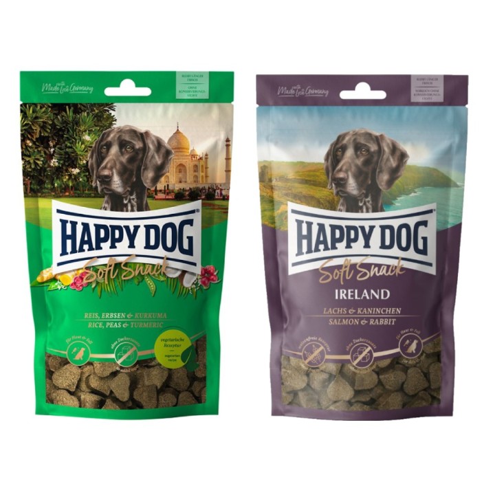 Kombi-Paket: Happy Dog Soft Snack -  India 3 x 100 g + 3 x 100 g Ireland