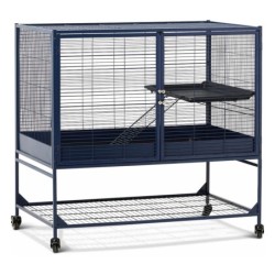 Savic Royal Suite 100, navy blau - Hauptkäfig: L 99,8 x B 63,2 x H 99 cm