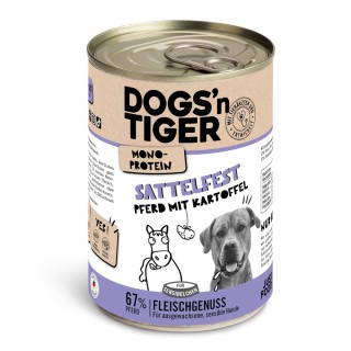 Dogs'n Tiger Adult 6 x 400 g - Pferd & Kartoffel