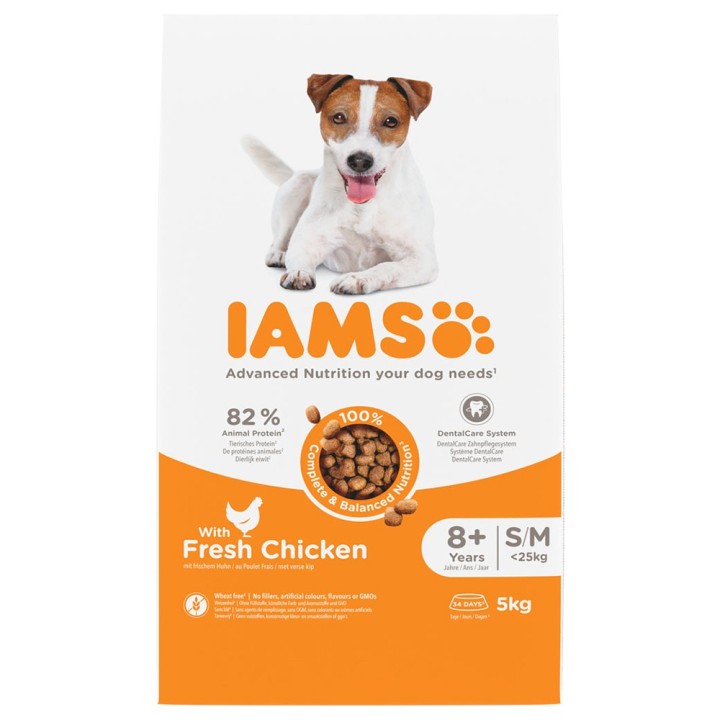 IAMS Advanced Nutrition Senior Small & Medium Dog mit Huhn - 5 kg
