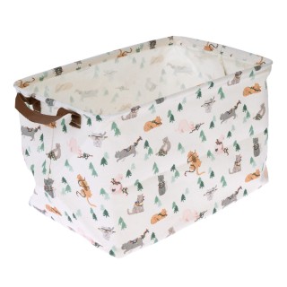 TIAKI Spielzeug-Aufbewahrungskorb „Lustige Winterkatzen“ - L 38 x B 26 x H 22 cm