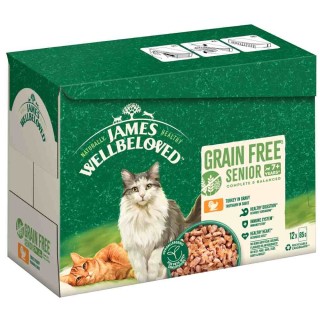 James Wellbeloved Grain Free Senior Cat Hypoallergenic Truthahn - 12 x 85 g