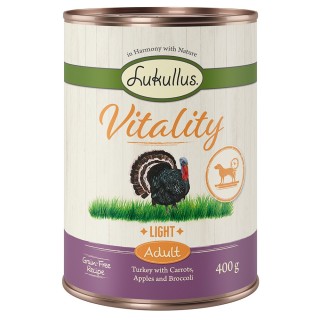 Lukullus Vitality Light: Truthahn (getreidefrei) - 6 x 400 g