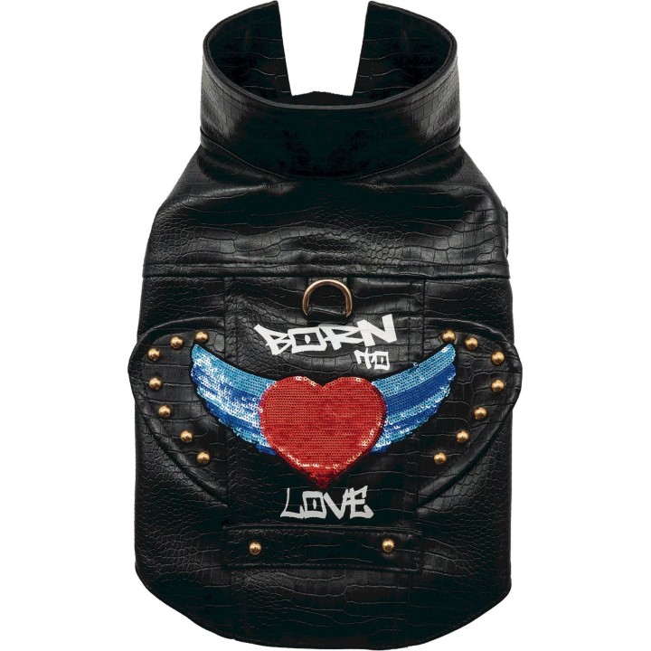 Croci Wattierte Jacke Frankie Schwarz - 25 cm