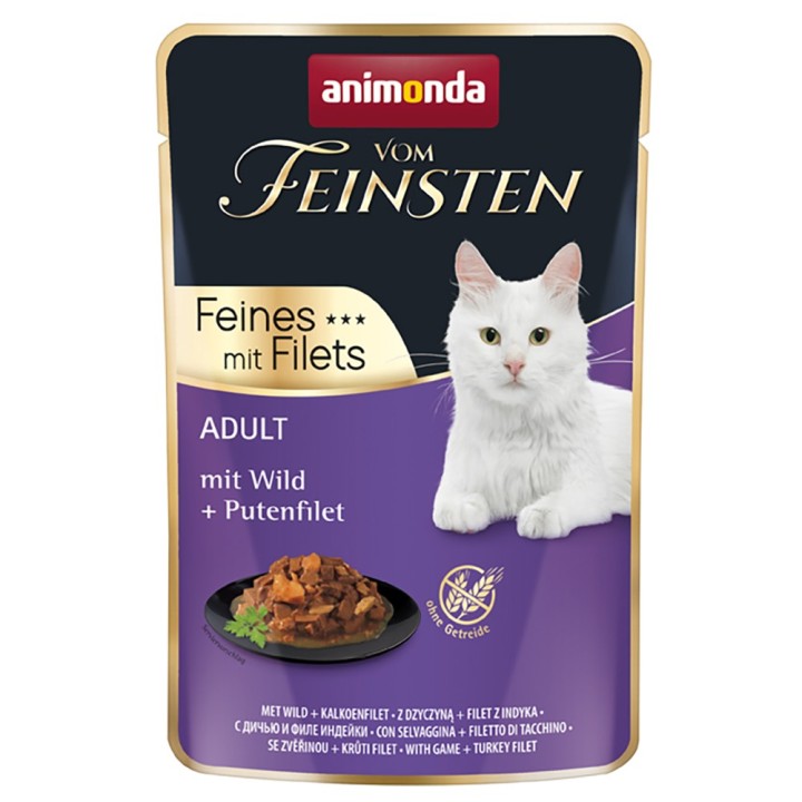 Sparpaket animonda Vom Feinsten Adult 36 x 85 g - mit Wild & Putenfilet