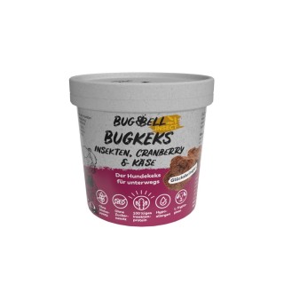 BugBell BugKeks Adult Insekten, Cranberry und Käse - Sparpaket: 4 x 150 g
