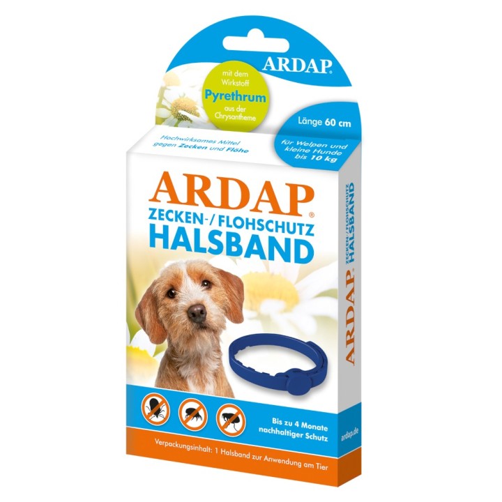 ARDAP Zecken-/Flohschutzhalsband für Hunde - klein bis 10 kg