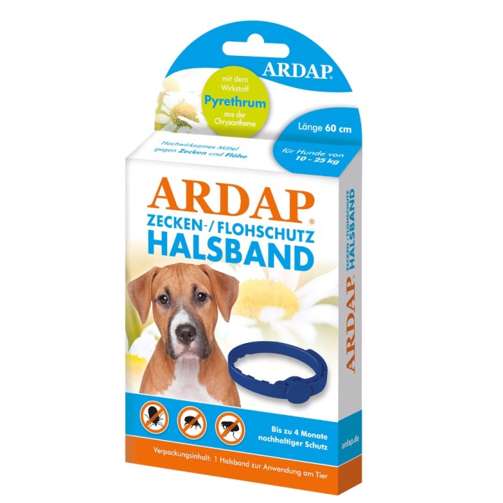 ARDAP Zecken-/Flohschutzhalsband für Hunde - mittel 10-25 kg