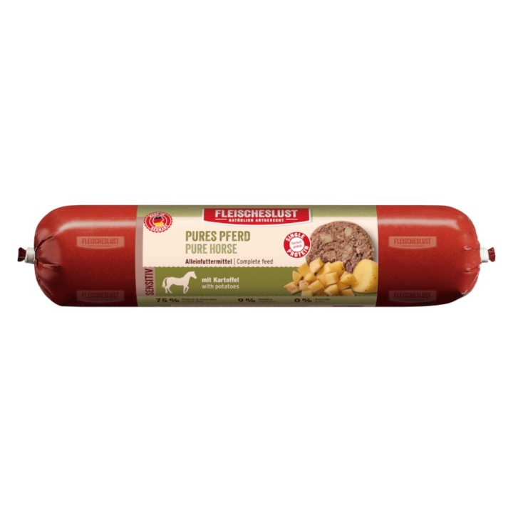 Fleischeslust Sensitiv 8 x 400 g - Pures Pferd mit Kartoffeln