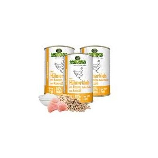 Schecker - Schecker Hundemenü - Hühnerklein mit Linsen, Haferflocken und Kokosöl [3 x 410g]
