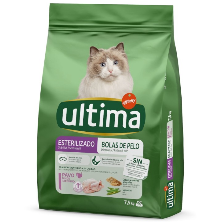 Ultima Cat Sterilized Hairball - 7,5 kg