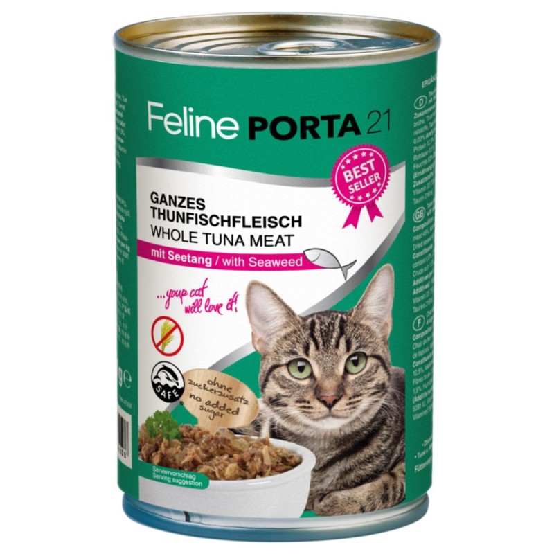 Feline Porta 21 6 x 400 g - Thunfisch mit Seetang (getreidefrei)