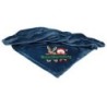Schecker - Bestickte Mikrofaserdecke Premium [Marineblau - Weihnachts-Motiv mit Name]