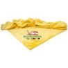 Schecker - Bestickte Mikrofaserdecke Premium [Sonnengelb - Weihnachts-Motiv mit Name]