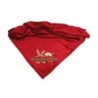 Schecker - Bestickte Mikrofaserdecke Premium [Rot - Weihnachts-Motiv mit Name]