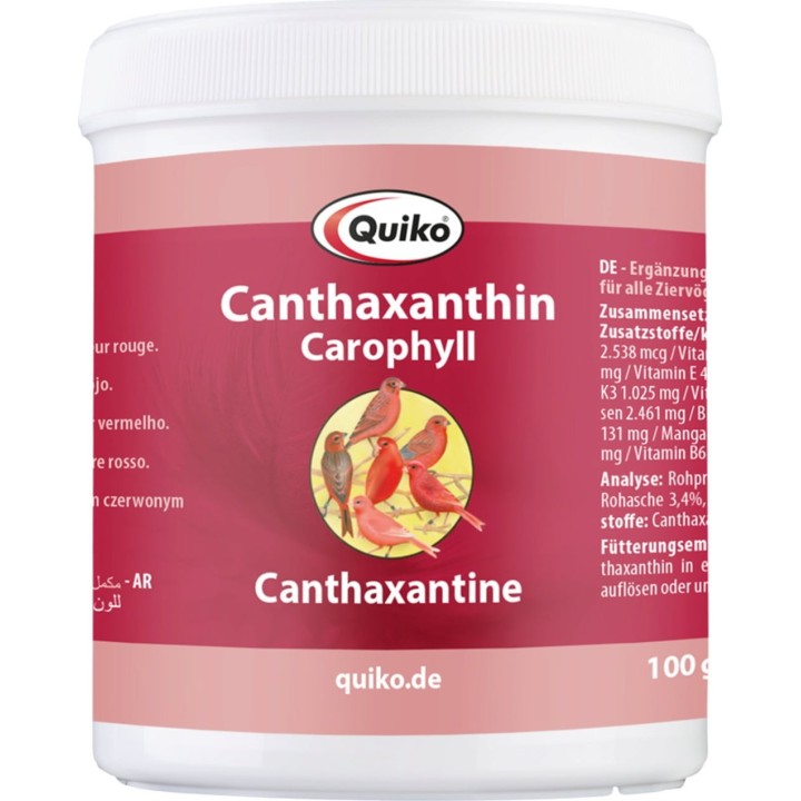 Quiko Canthaxantin für Ziervögel mit Rotfaktoren - 100 g