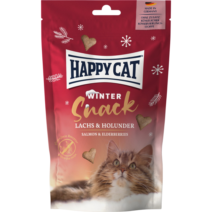 Happy Cat Winter Snack mit Lachs & Holunder - 70 g