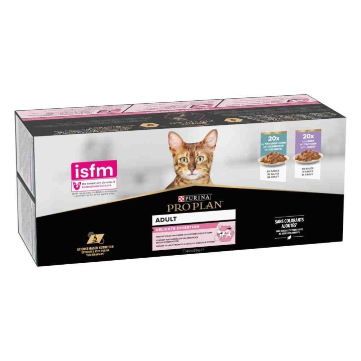 PURINA PRO PLAN Delicate Adult 40 x 85 g - Meeresfisch & Truthahn