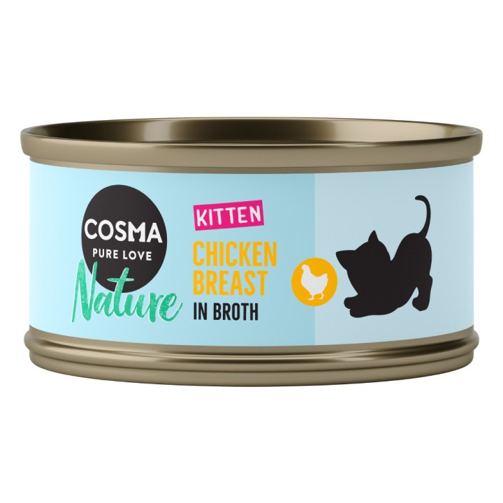 Cosma Nature Kitten 6 x 70 g - Hühnchenbrust