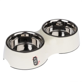 TIAKI Melamin-Doppelnapf - 2 x 800 ml, Ø 16 cm