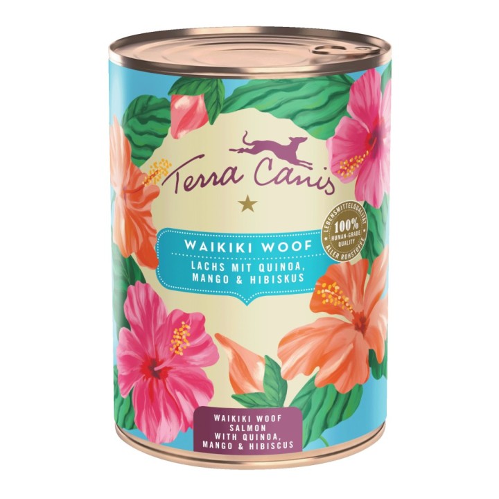Terra Canis Menü Floralis 6 x 400 g - Waikiki Woof: Lachs