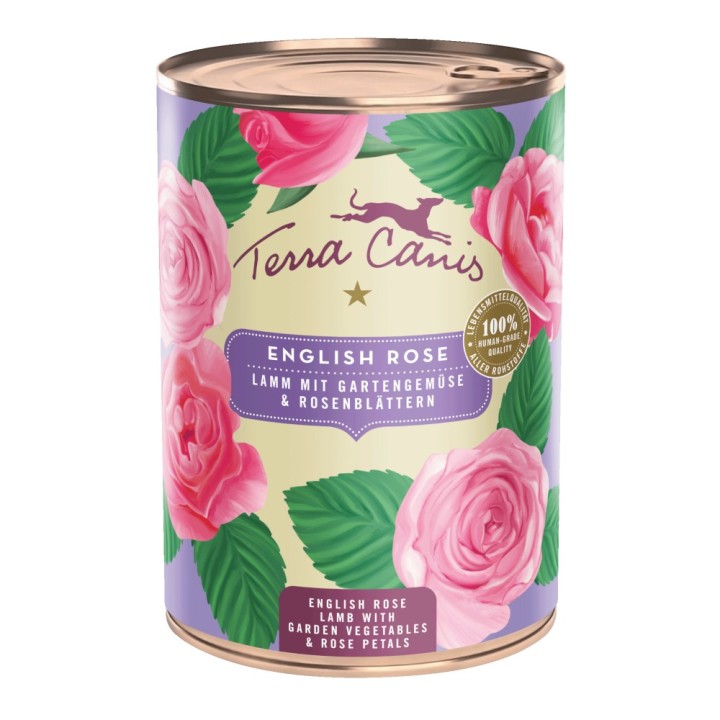 Terra Canis Menü Floralis 6 x 400 g - Englische Rose: Lamm
