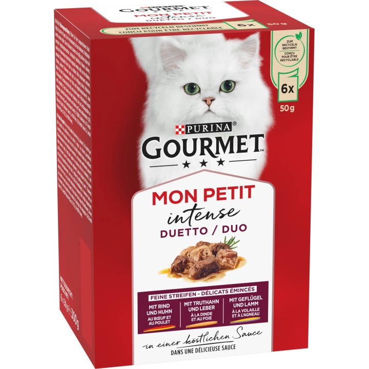Gourmet Mon Petit Duetti Mix Fleisch 6x50g - 300 g