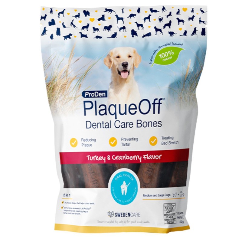 ProDen PlaqueOff Dental Care Bones - Truthahn (482 g)
