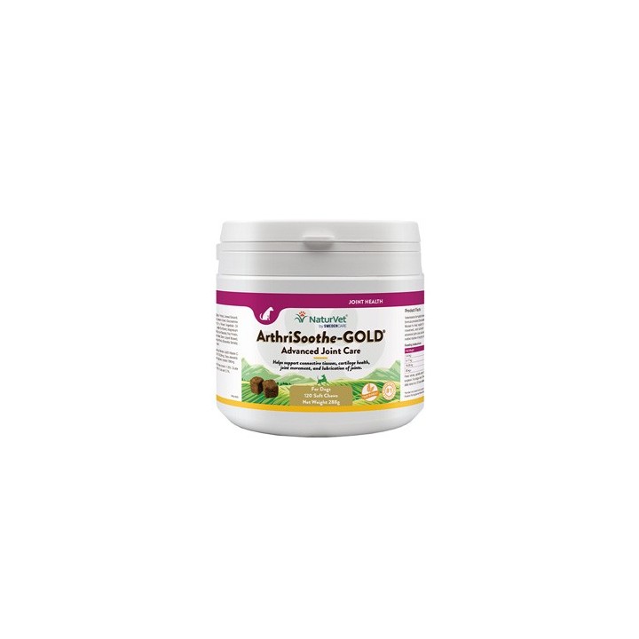 NaturVet ArthriSoothe-Gold Snacks - 120 Chews