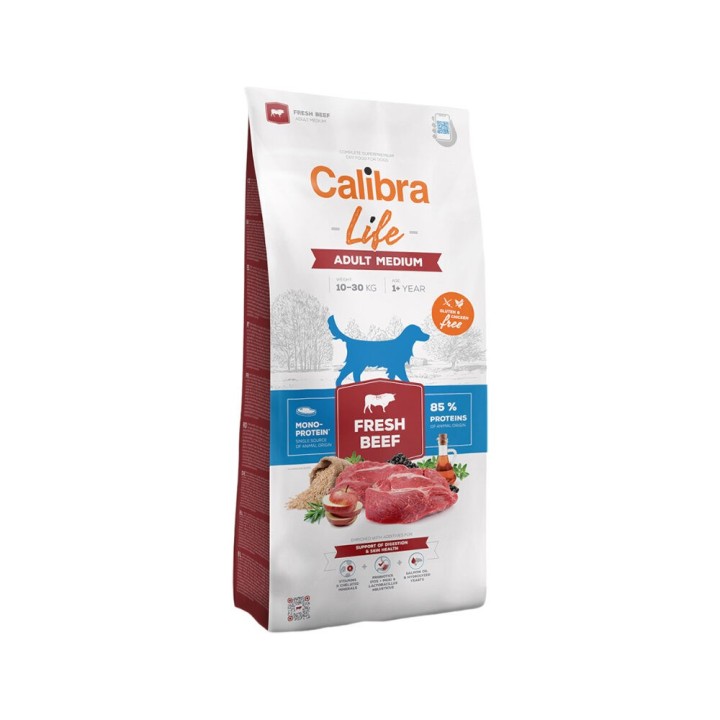 Calibra Dog Life Adult Mittlere Rasse - Rindfleisch - 12 kg