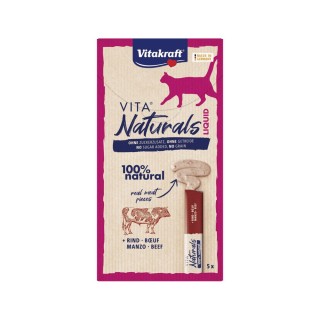 Vitakraft Vita Naturals Flüssig - Rindfleisch - 5 x 15 g