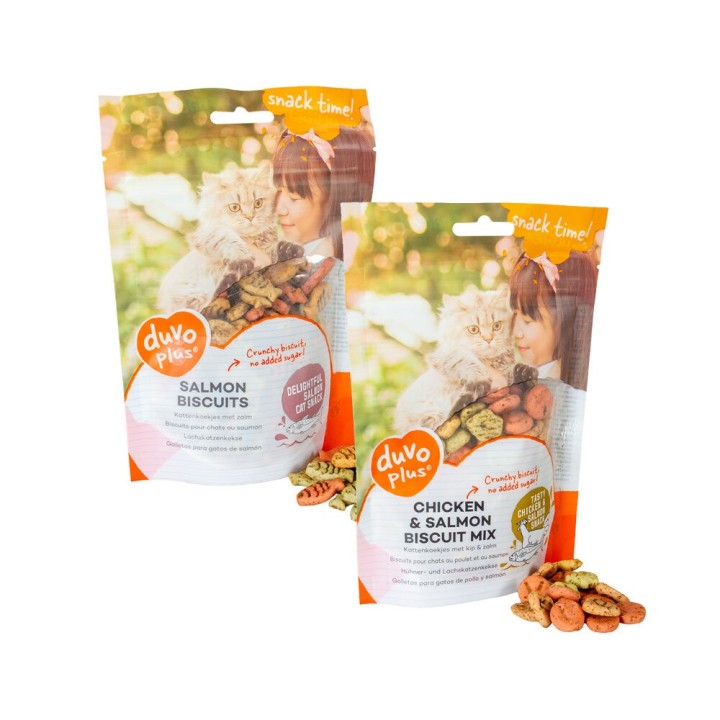 Duvo+ Snack-Zeit! Katzensnack- Lachskekse - 50 g