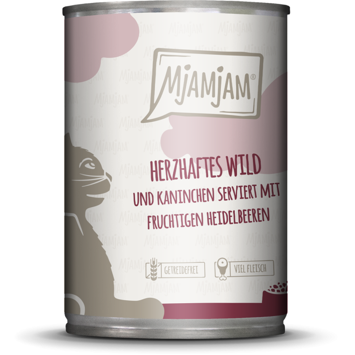Mjamjam Wild, Kaninchen und Heidelbeere - 400 g